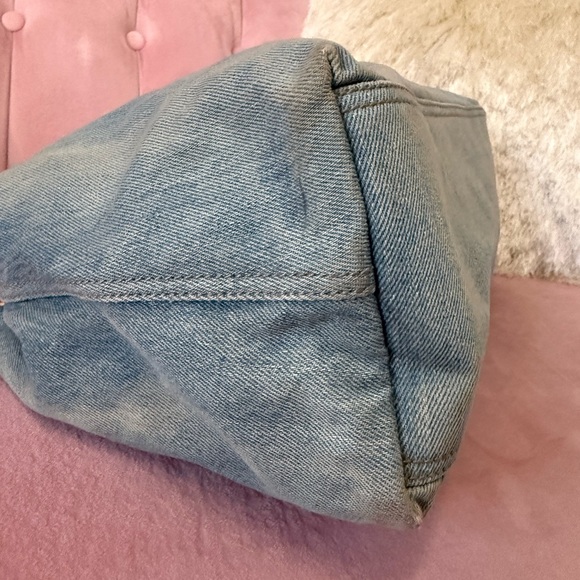 GUCCI SOHO DENIM Shoulder Bag Tote Brown Leather Tassel & Gold Hardware - Picture 11 of 16